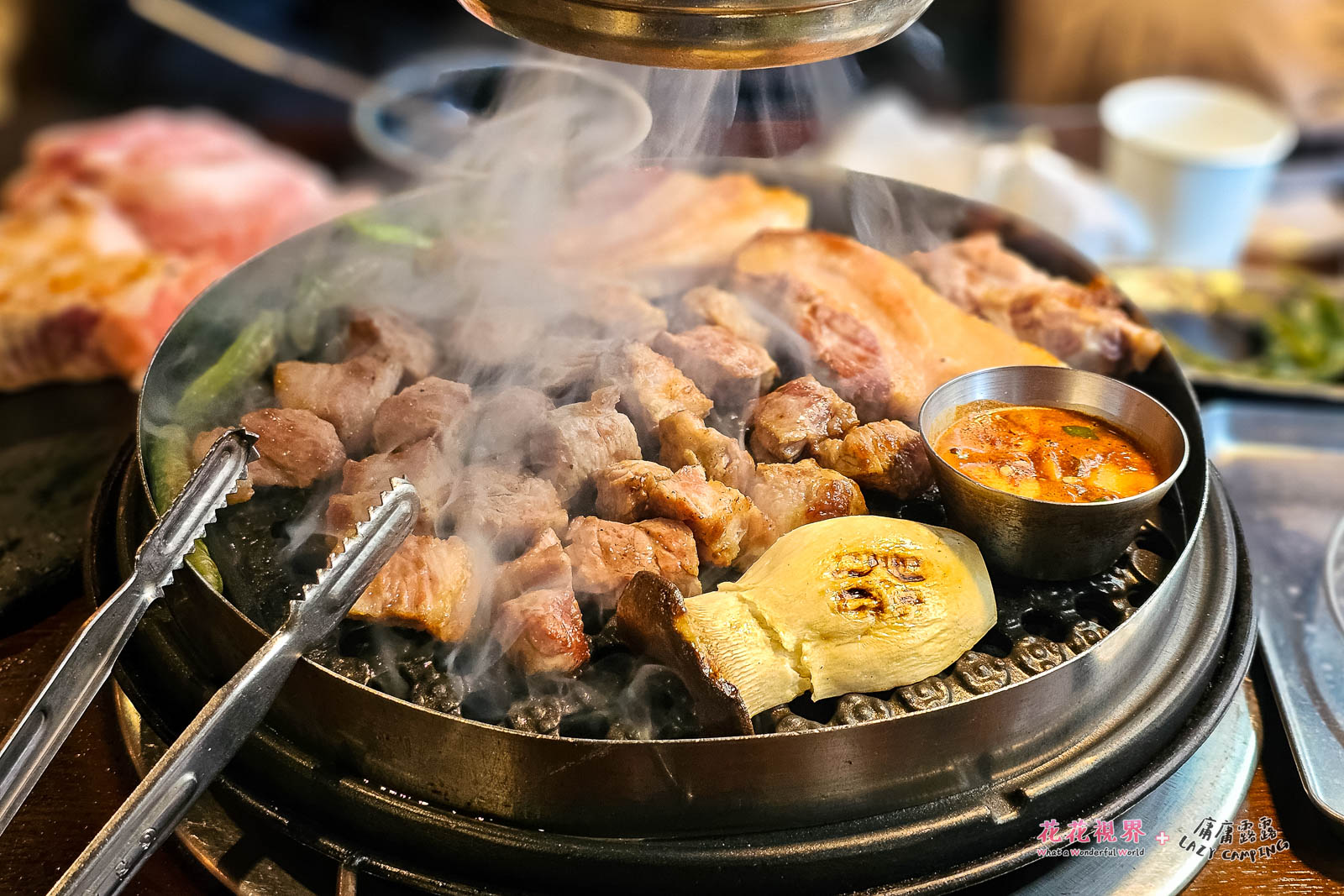 石牆黑豬肉,豬頸肉好好吃。